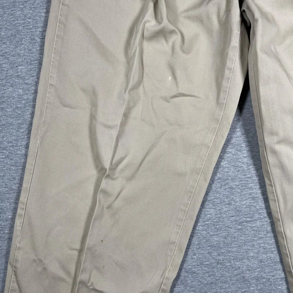 Polo Ralph Lauren Chino Pants Mens 35x29 Beige Polo Chino Cotton Classic Pleated